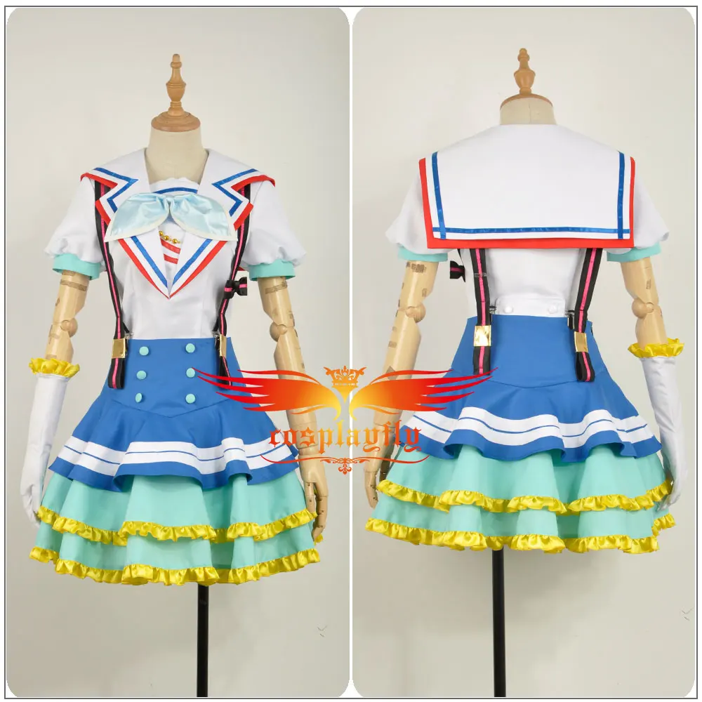 Аниме LoveLive! SunShine! Платье для девочек Aqours OP Jumping Heart Tsushima Yoshiko карнавальные носки
