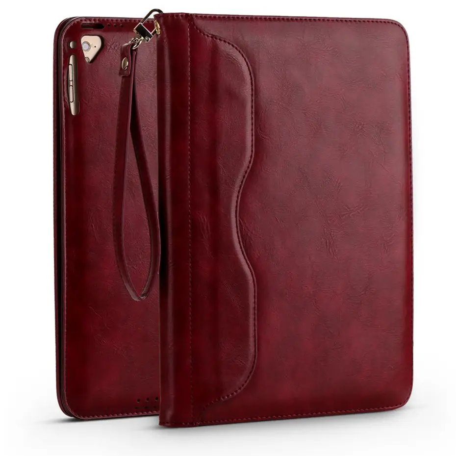 wine red Чехол для ipad Air 1/ipad pro 9,7/ipad Smart Cover кожаный чехол с функцией кошелька Чехол для ipad Air 2 - Цвет: wine red