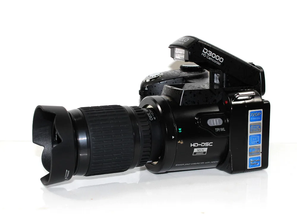 Профессиональный Protax поло зеркальные D3000 16 м мегапикселей HD цифровой фотоаппарат