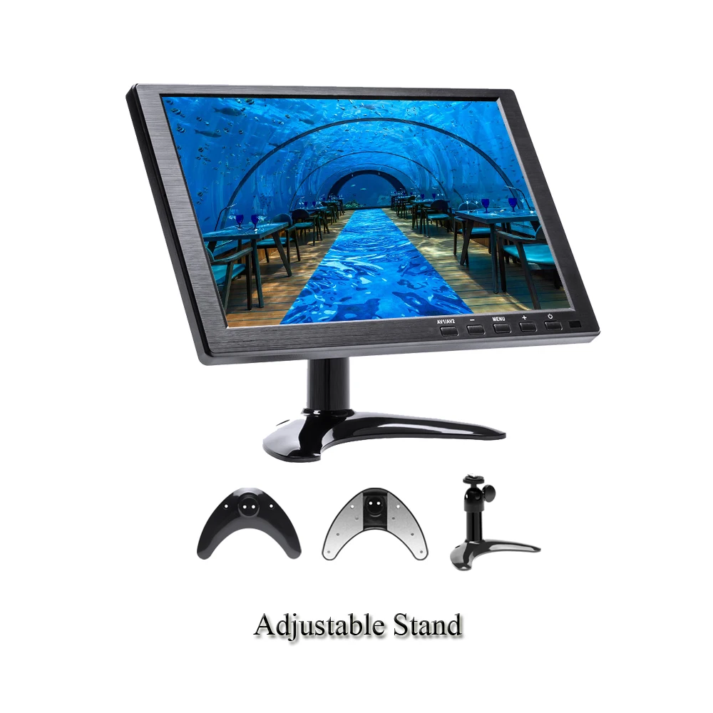 Podofo Автомобильный подголовник 10," ЖК-монитор FHD TFT lcd цифровой экран HDMI/VGA/AV/USB/SD для ПК/tv/CC tv/DVD/MP5 плеер HD мониторинг