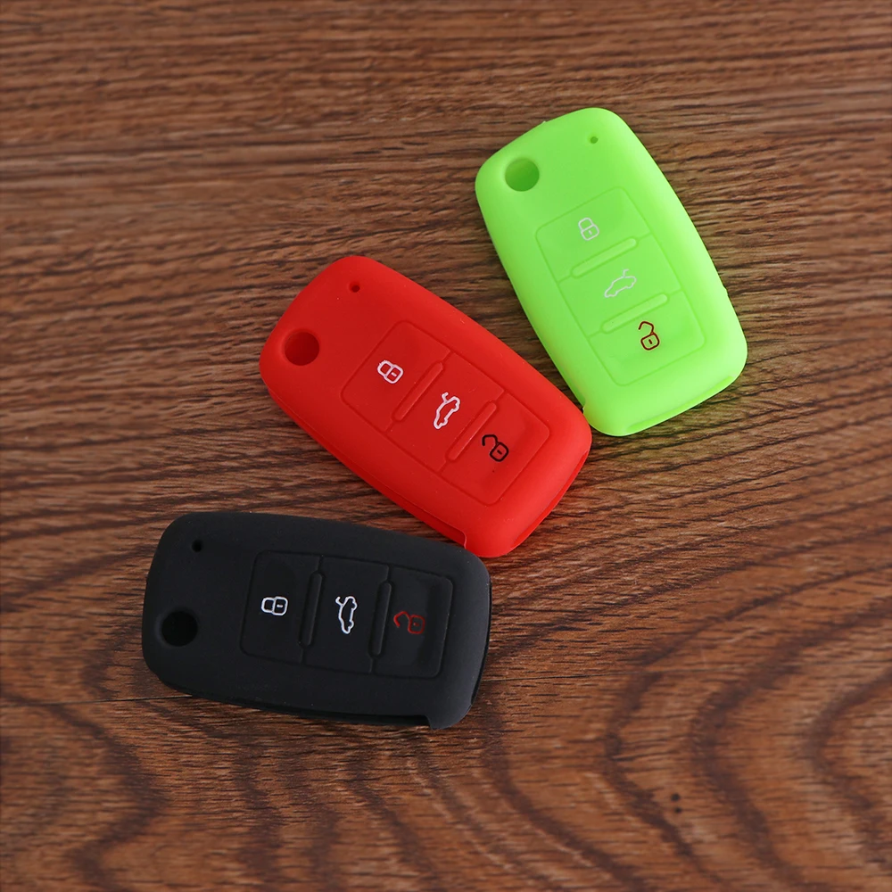 Onever 3 кнопки силиконовый резиновый автомобильный чехол для ключей