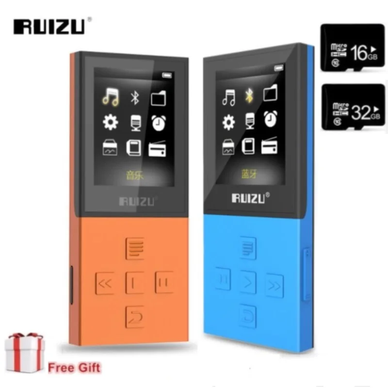 Bluetooth 4,0 MP3 RUIZU X18 Спортивный MP3 плеер с 8G может играть 100 часов Высокое качество без потерь рекордер FM Bluetooth 4,0