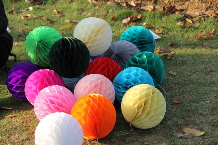 

Free shipping 500pcs 20cm (8 inch) Tissue Paper Flower ball Honeycomb Lantern Wedding decoration Holiday supplies Wholesale