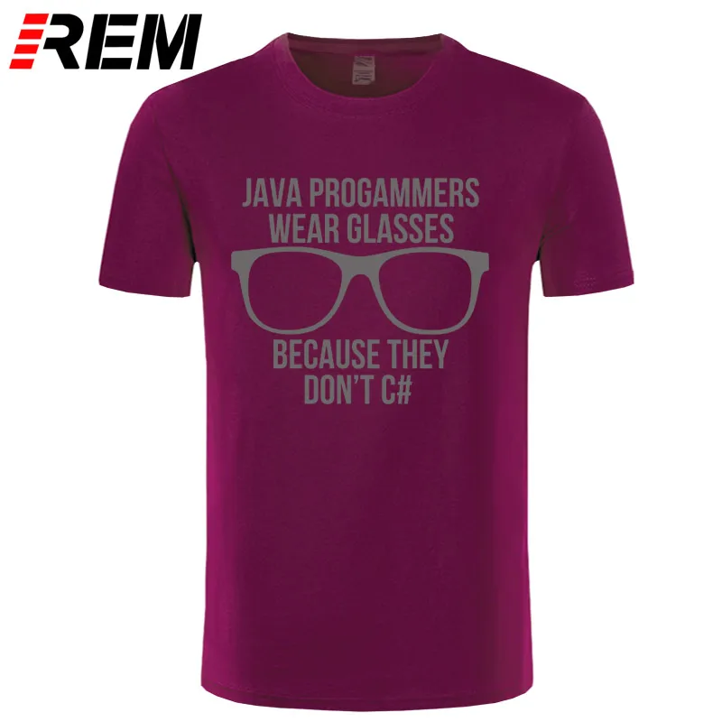 Java программист короткий рукав Футболка Подростковая хип хоп Camisa хлопок o-образным вырезом Мужская футболка для группы - Цвет: maroon gray