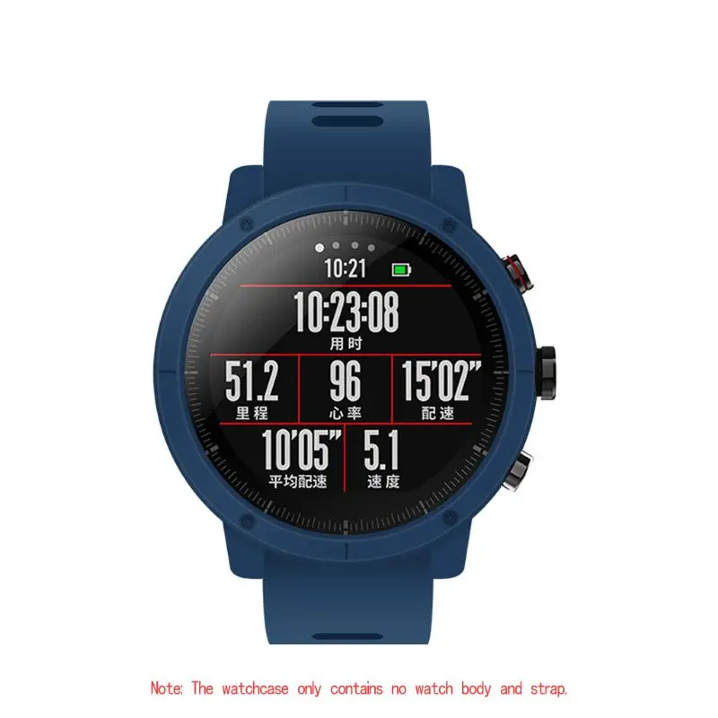 7 цветов корпус защитный чехол для Huami Amazfit Stratos 2 Смарт Браслет аксессуары - Цвет: 4NB700671-BL