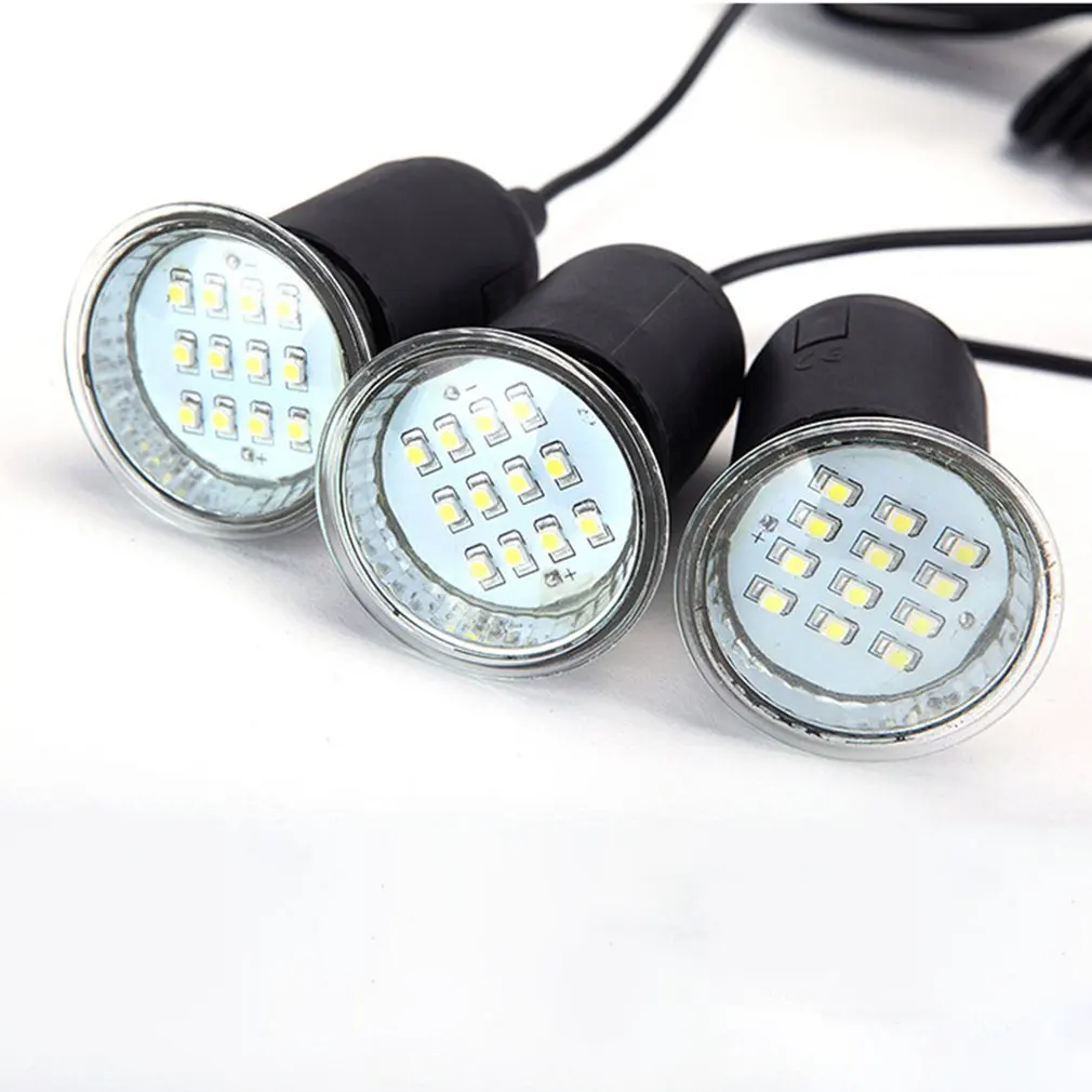 Solar Powered 3 LED Lights Bulbs Outdoor Camping Lighting Lamp Easy Install Plug& Play With Switch Control