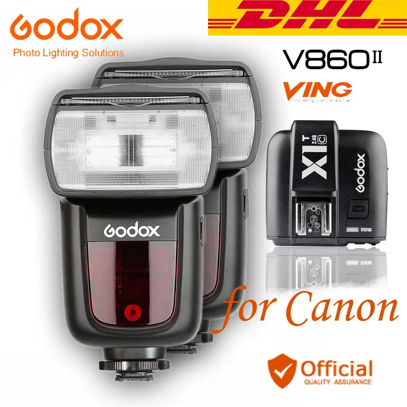 Беспроводной трансмиттер Speedlite GN60 HSS 1/8000s TTL Flash + для Canon 5D 6D 7D MARK II III IV 80D 1DX 5Ds R DHL 2xGodox
