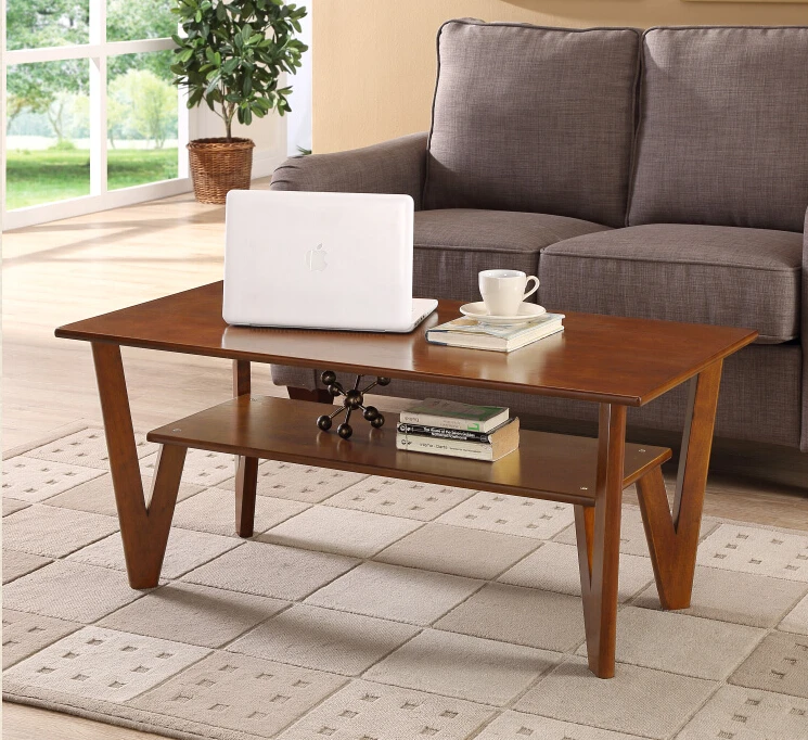 Узкий чайный столик для гостиной маленький семейный современный из массива