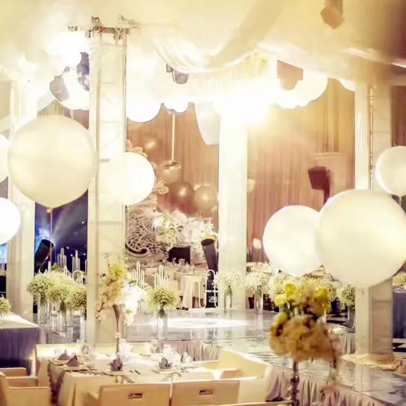 Прозрачные большие круглые шары 36 дюймов для свадьбы дня рождения белый и черный