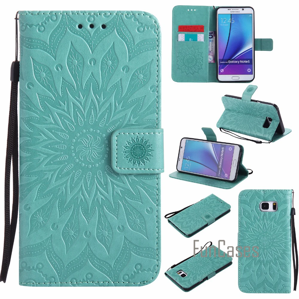 Тиснением флип чехол СПС Coque Galaxy Note 4 Fundas Samsung 3 Примечание 5 обложка + держателей