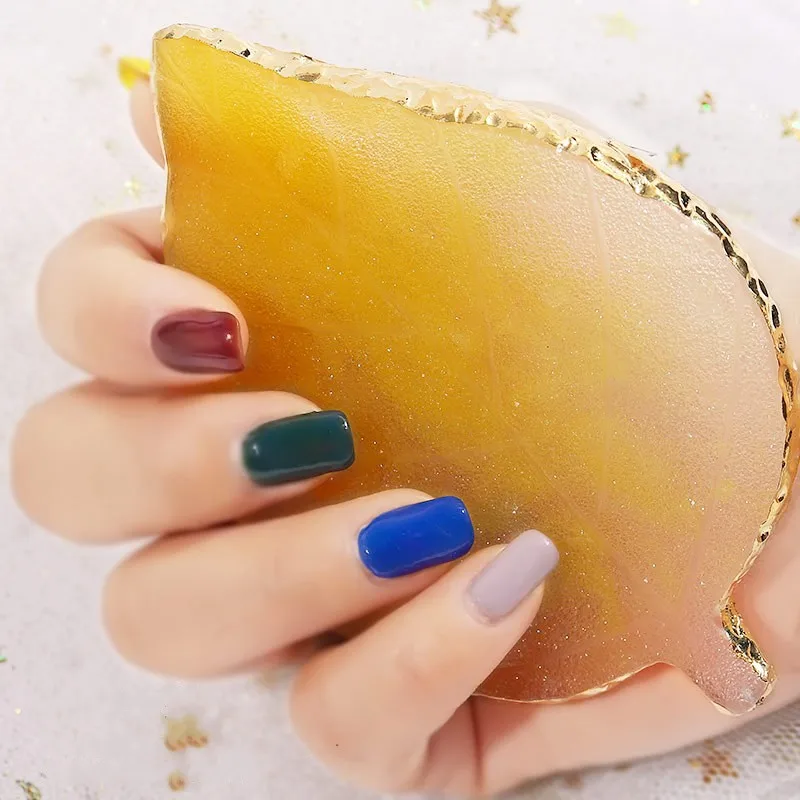 

6 цветов Nail Art Color палитра для рисования натуральный полимер дисплей блюдо дизайн краски палитра смешивания маникюрные инструменты 1 шт.