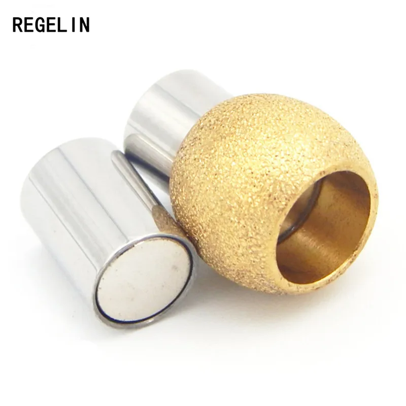 

REGELIN High Qualtity 2pcs Stainless Steel Connector Clasps 2/3/4/5/6/7/8mm Leather Cord Magnetic Clasps DIY Bracelet Jewelry