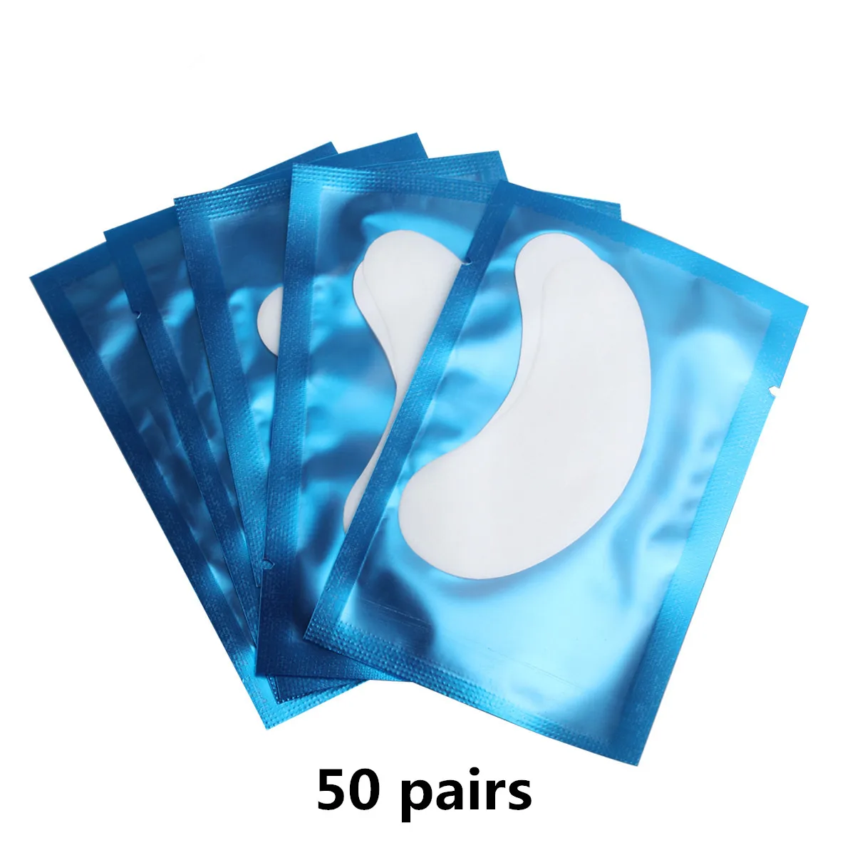 50 Blue 50/100 шт. накладки для ресниц k ресницы под глазами накладки для ресниц бумажные накладки для наращивания ресниц ворсистый гель под специальная нашивка - Цвет: 50 Blue