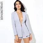 Женский комплект LOVE  LEMONADE, серый комплект из двух предметов с V-образным вырезом