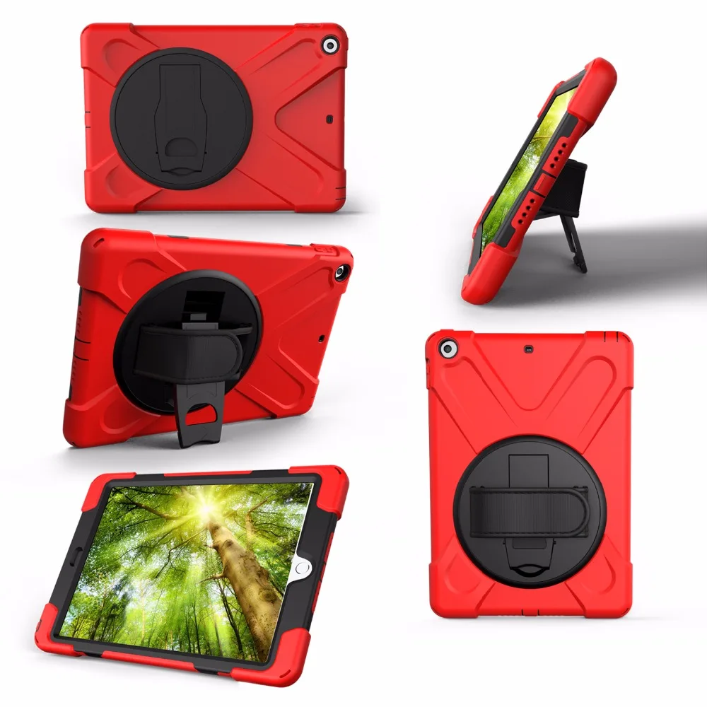 New Shockproof Kids Case for IPad 9.7 2017 2018 A1822 A1823 Heavy Duty Silicone Hard Cover Kickstand Design Hand Bracel + Gift | Компьютеры