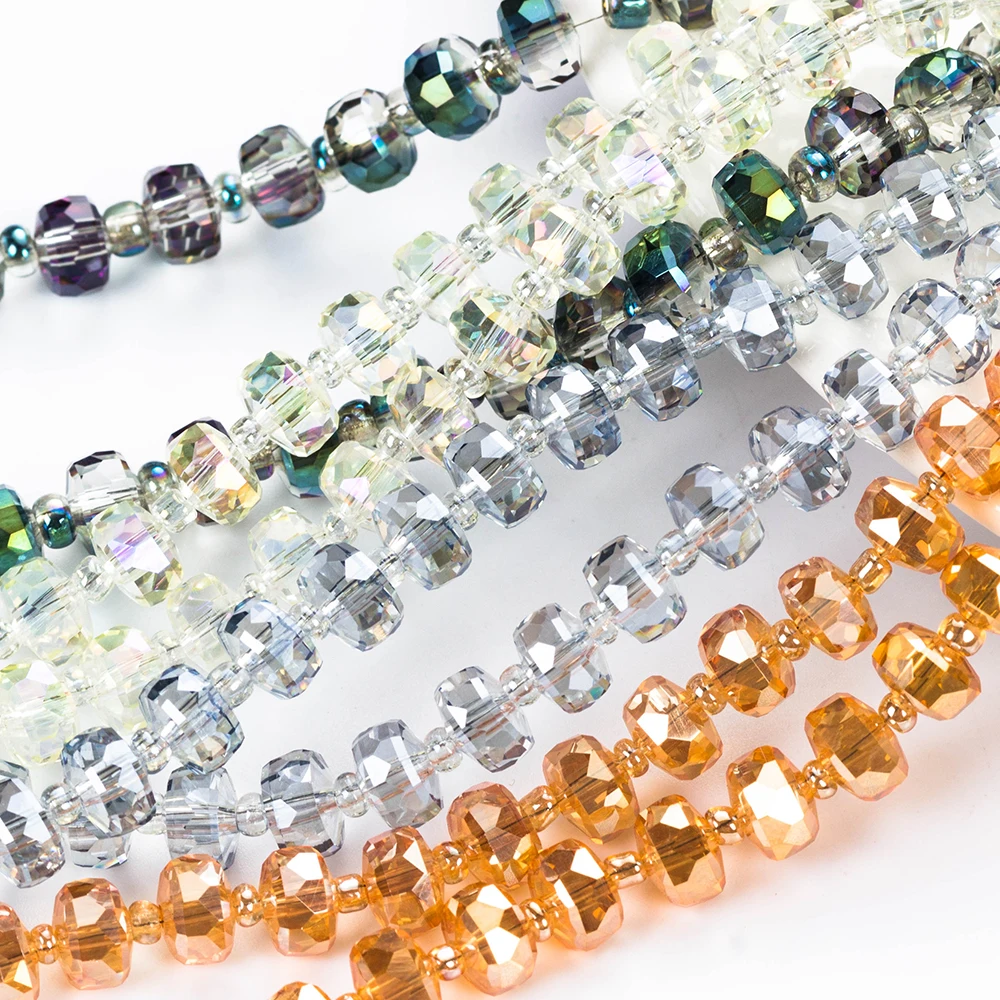 

MEIBEADS Crystal Glass Multifaceted Shape Colorful Glass Beads Accessories Fit Bracelet DIY Jewelry Making EY5196