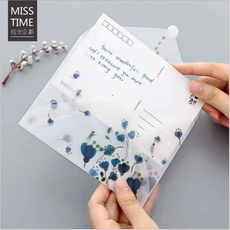 Натуральные растения листья цветок фрукты пергаментная бумага конверт открытка