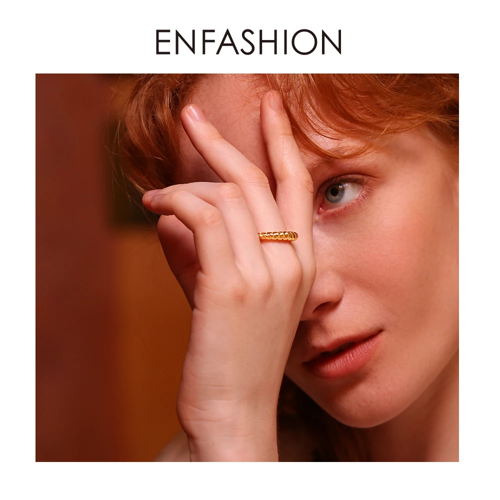 Enfashion кольца из чистой формы для женщин, подарки золотого цвета, латунное волнистое мужское кольцо, модное ювелирное изделие Bague Anillo, ювелирные изделия RF184005