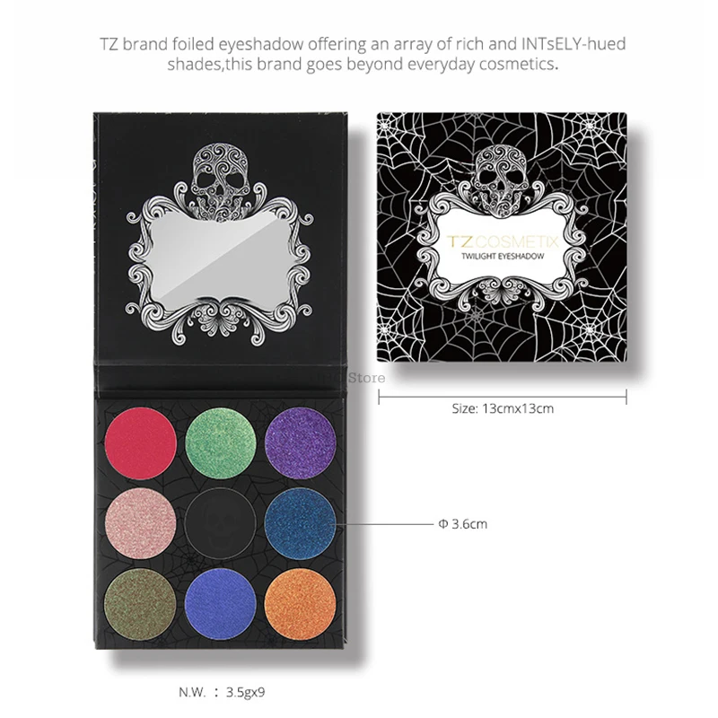 Naked Eyeshadow Pallete водостойкие натуральные дымчатые блестящие тени для век Палитра матовые нюдовые мерцающие пудры макияж 9 цветов Косметика