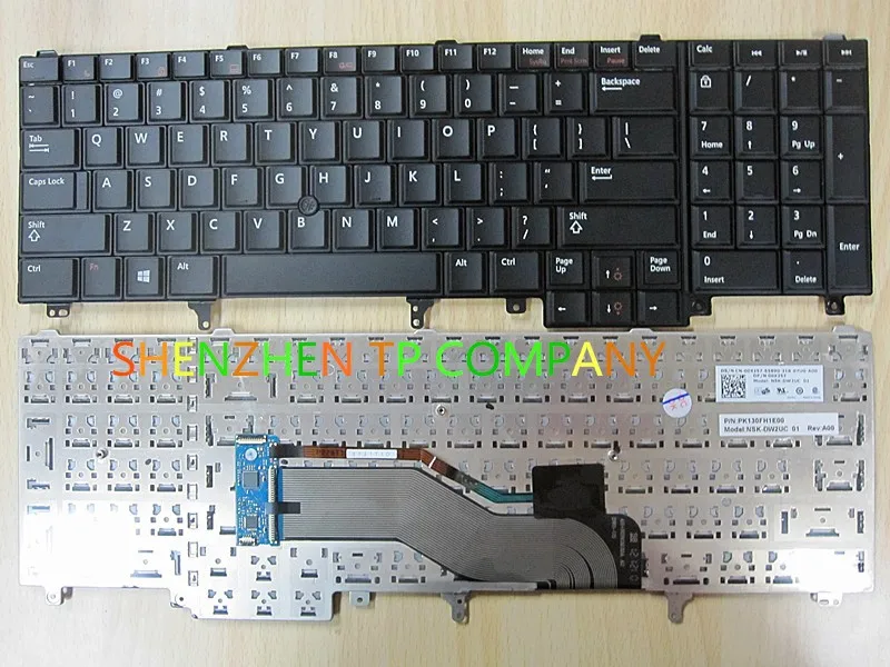 

USED US keyboard For Dell Latitude E6520 E6530 E6540 E5520 E5520M E5530 Precision M4600 M4700 M6600 M6700 with Point Blackilt