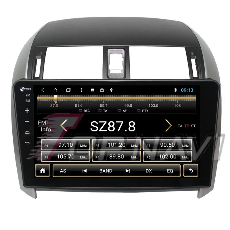 Автомобильный навигатор для Toyota Corolla 2007 2008 2009 2010 2011 2012 2013 ''Android 10 1 Topnavi