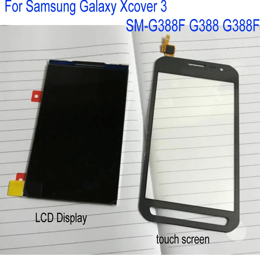 Best Quality NEW LCD Display + Touch Screen Digitizer Sensor For Samsung Galaxy Xcover 3 SM-G388F G388 G388F Cell phone parts | Мобильные