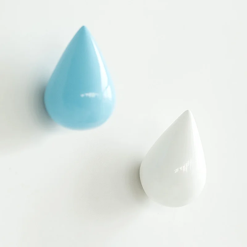 Креативные крючки деревянный декоративный крючок в форме капли воды на стену