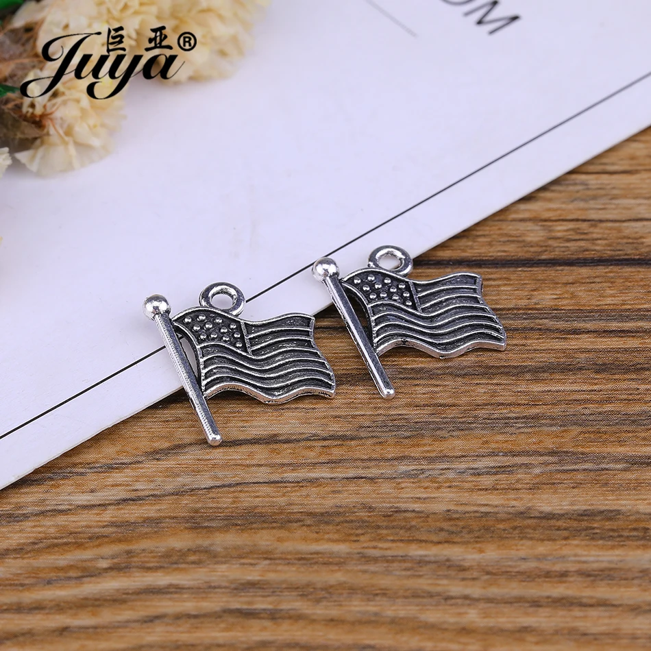 ЖУЯ Дешевый браслет-ожерелье из Китая, ручная работа, ремесла, поставщики, 19x15 мм, 30 шт./лот, вымпел флаг винтажные подвески-шармы AO0474.