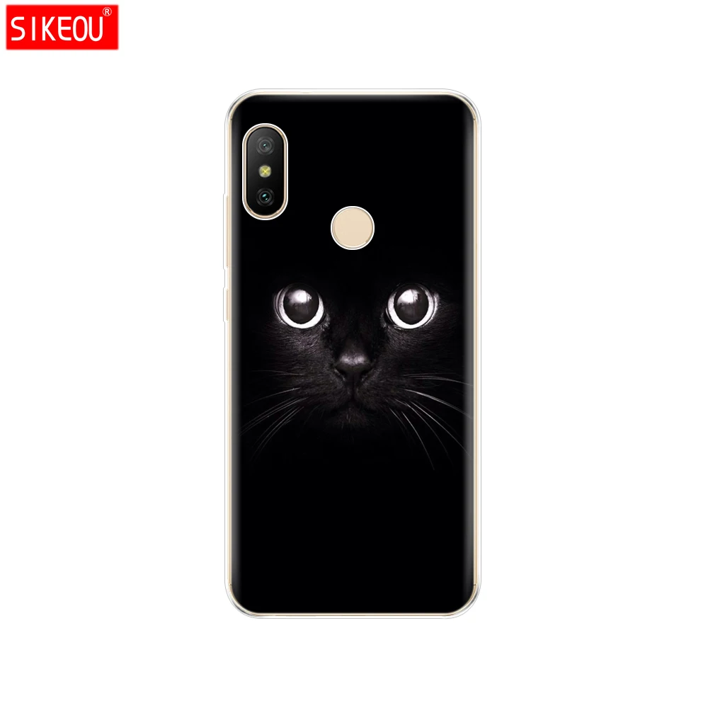 12058 Силиконовый чехол для Xiaomi mi A2 LITE, чехол с полной защитой, мягкая задняя крышка из ТПУ, чехол для телефона s для Xio mi A2 LITE, бампер, чехол с котом - Цвет: 12058