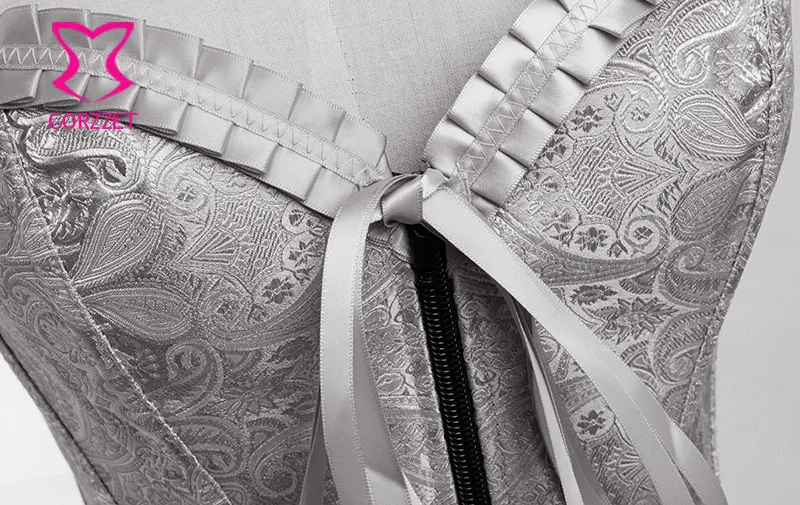 Женский корсет бюстье Burlesque из парчи с узорным рисунком обвалом укороченный Топ