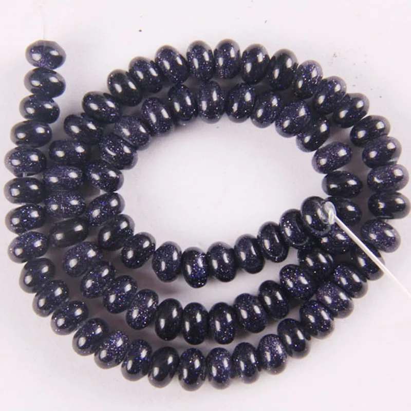 

8x5MM Blue Sandstone Loose Beads GEM 15 Inch Jewelry Making B122