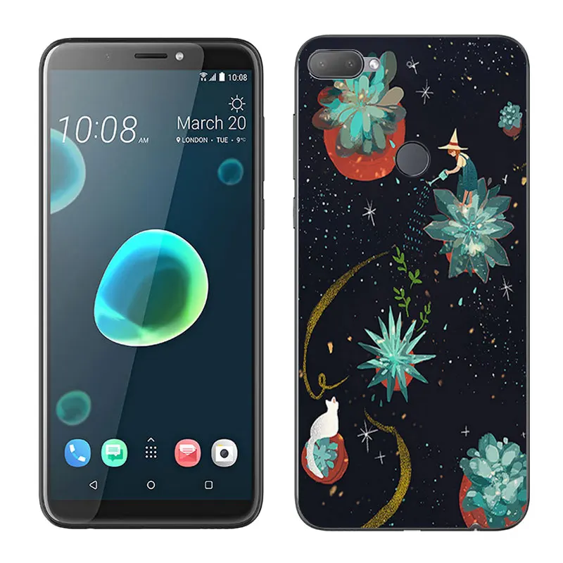 Мягкий ТПУ чехол для телефона HTC Desire 12 + 6 0 дюйма Plus чехол-накладка с рисунком