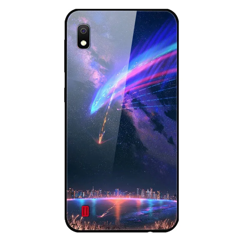 2 Для samsung A10 чехол закаленное стекло твердая задняя крышка для samsung Galaxy A10 A 10 A10S A 10S чехлы для телефонов силикон бампер Coque - Цвет: 2
