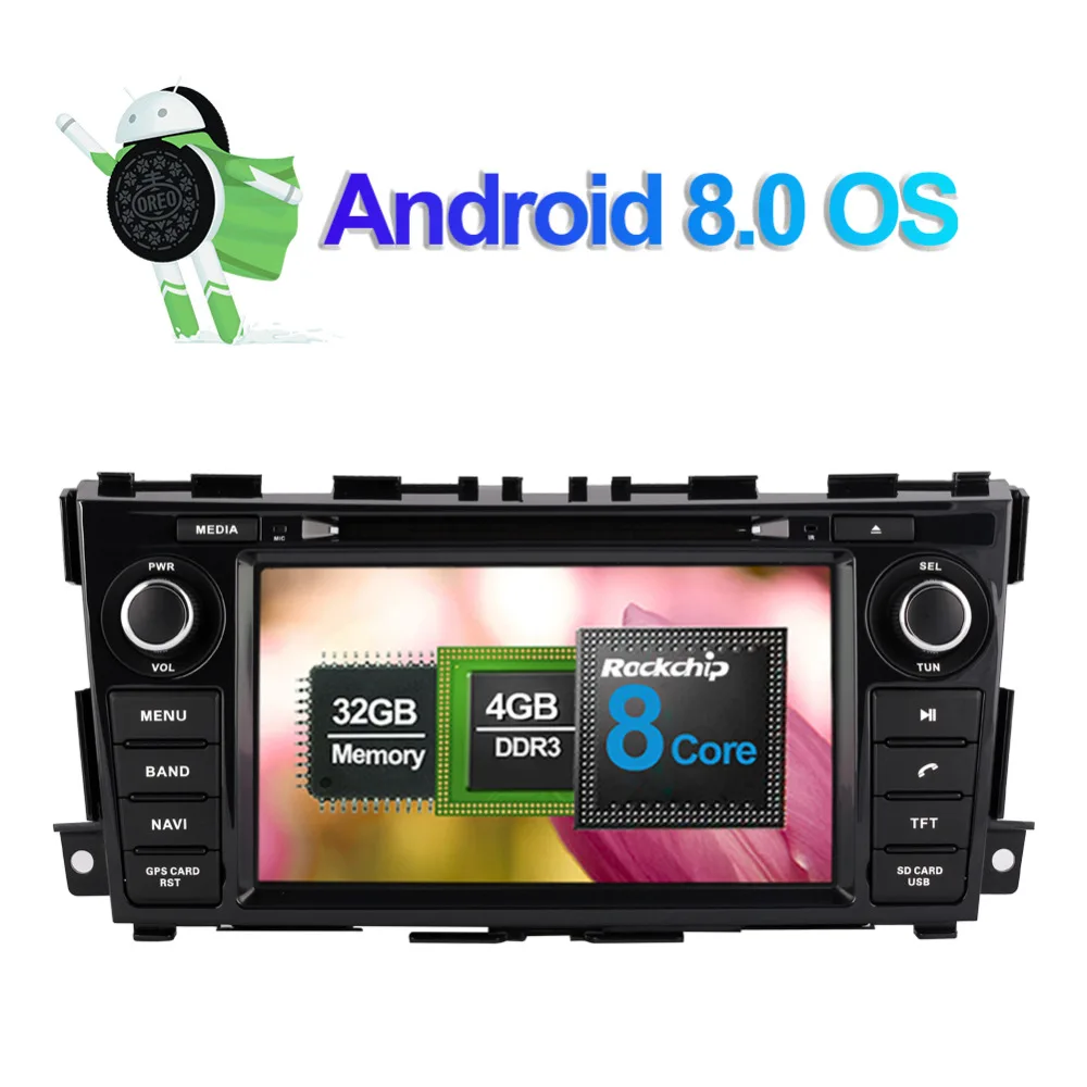 8 дюймовый Android 0 Восьмиядерный 4 Гб RAM Автомобильный GPS навигатор для Nissan Teana Altima 2013