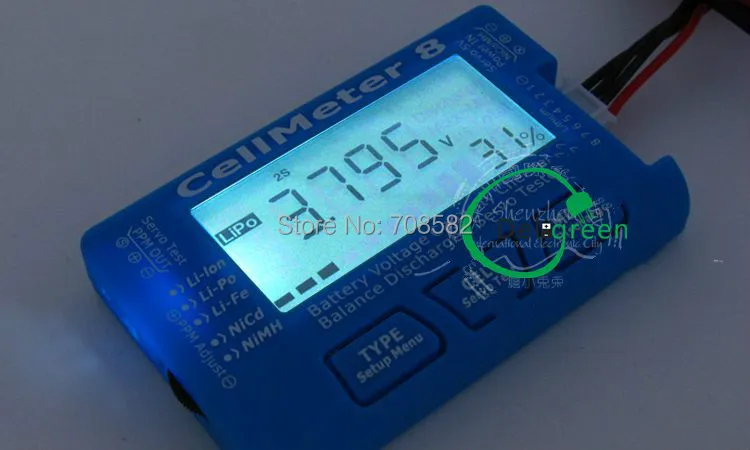 Deligreen AOK CellMeter 8 с фосветильник кой и разрядом многофункциональный цифровой тестер