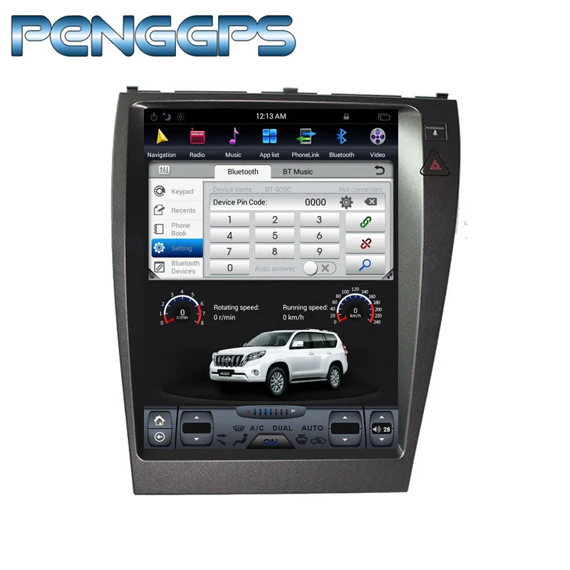 12,1 дюймов Tesla стиль ips экран автомобиля gps для Lexus ES ES240 ES350 2006-2012 навигация без DVD плеер Android 4K стерео головное устройство