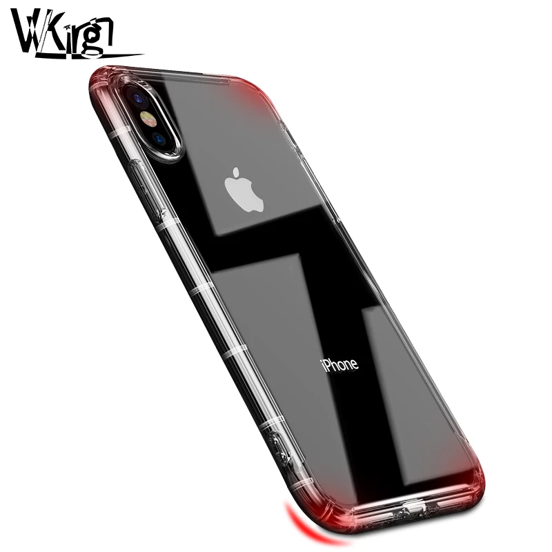 VVKing прозрачный противоударный чехол для телефона iPhone X XS MAX XR силиконовый мягкий