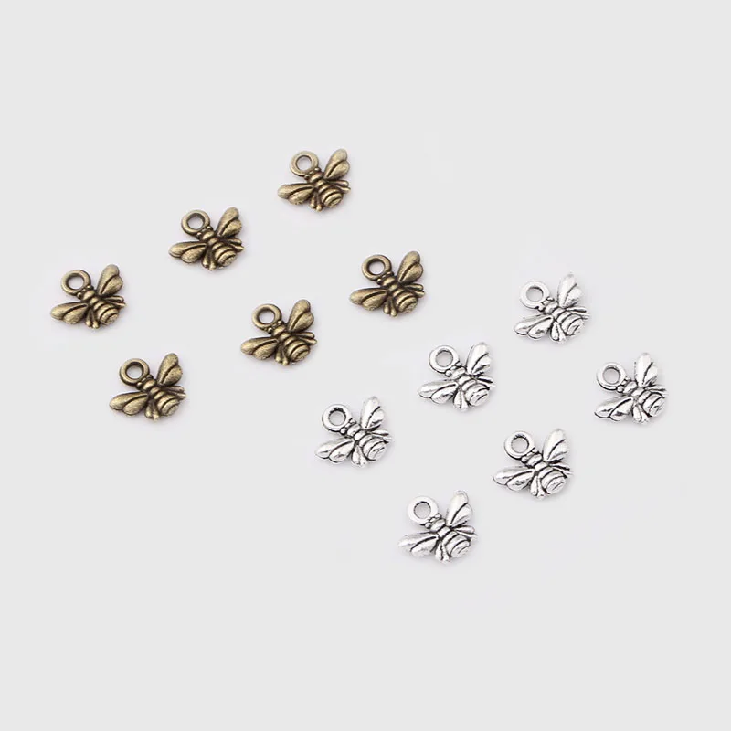 50 шт. подвески в виде пчелы коричневого/серебряного цвета | Украшения и