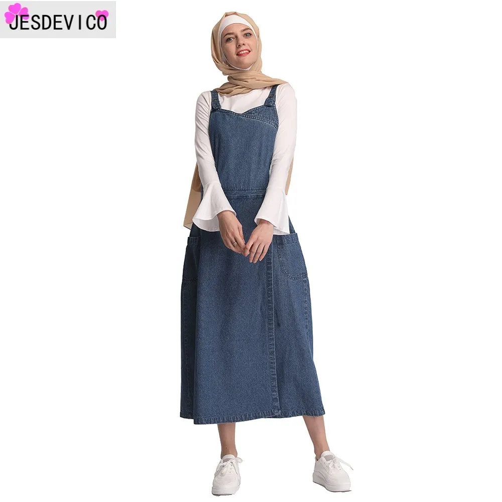 Новое повседневное джинсовое платье миди осенние наряды для женский сарафан без