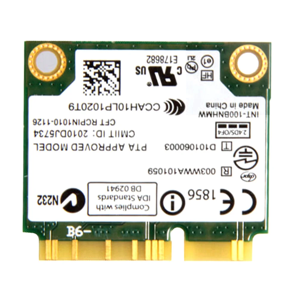 Оригинальная сетевая карта intel 100bnhmw Intel Centrino Wireless-N 100BNHMW 150M Wifi Половина Mini PCI E WLAN |