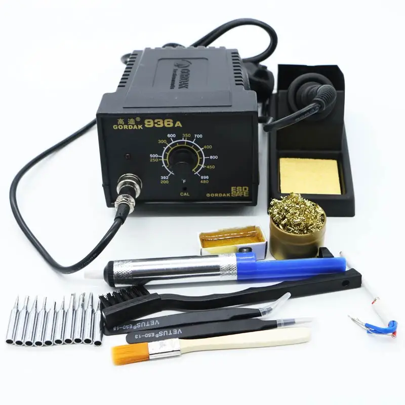 Бесплатная доставка новейшая паяльная станция 60 Вт 220 В GORDAK 936A BGA SMD паяльники