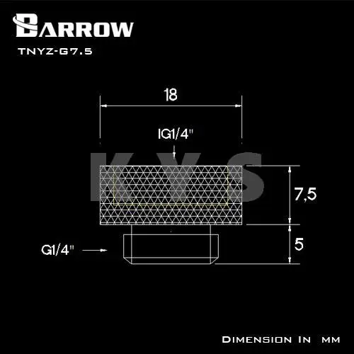 Barrow G1/4 дюйма 7 5 мм Удлинительный соединительный элемент | Компьютеры и офис