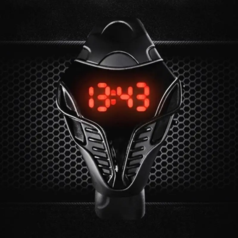 Спортивные часы Cobra черные мужские светодиодные цифровые силиконовые спортивные