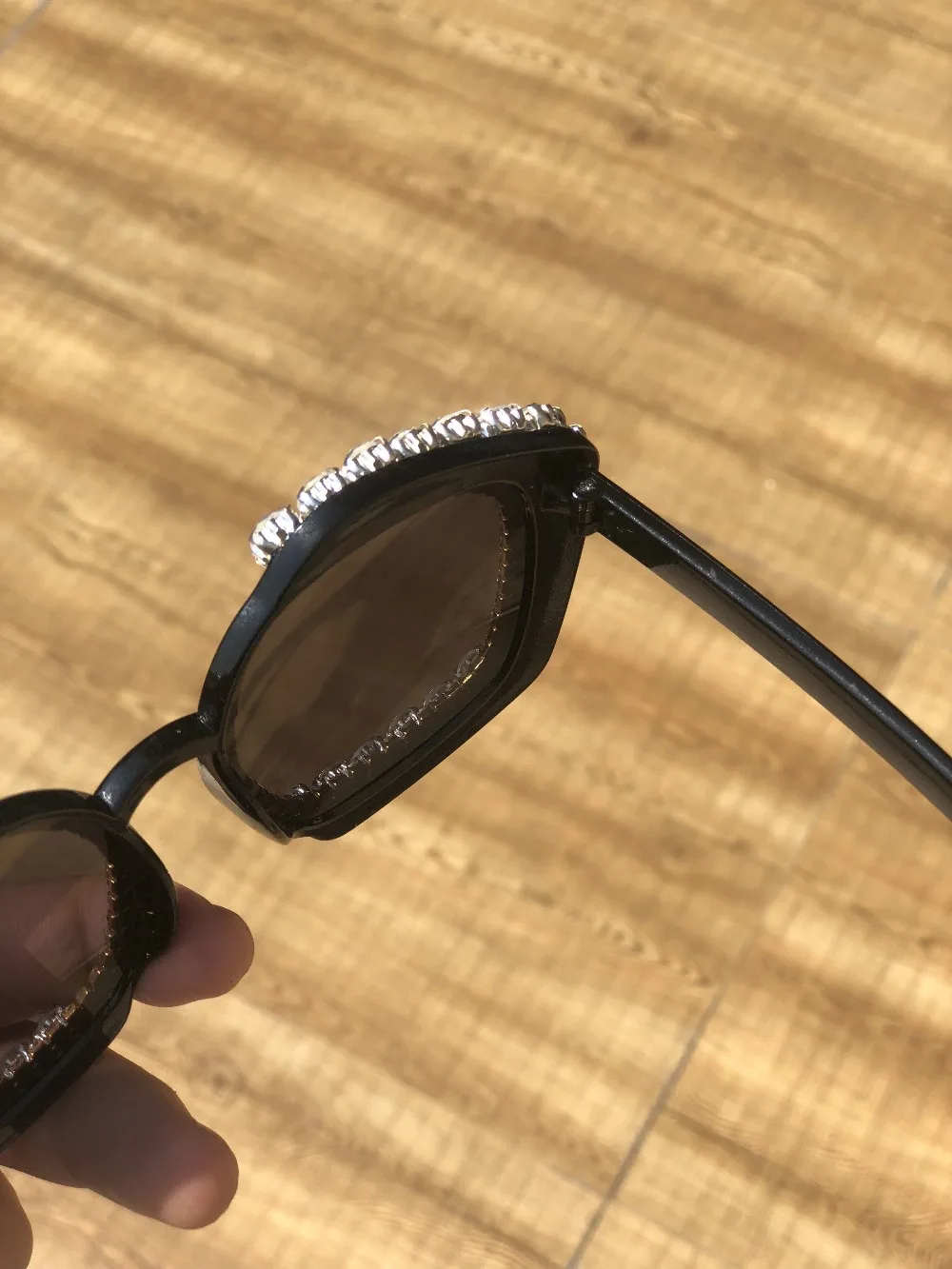 Очки солнцезащитные женские с жемчужинами и зеркальными линзами UV400|Женские