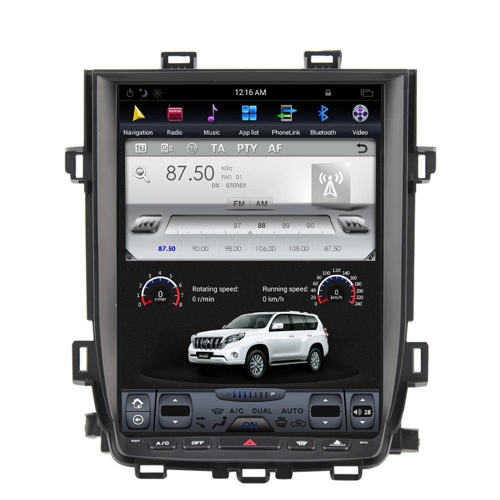Автомобильный DVD плеер Aotsr Android 7 1 в стиле Tesla с GPS навигацией Радио для Toyota Alphard Vellfire