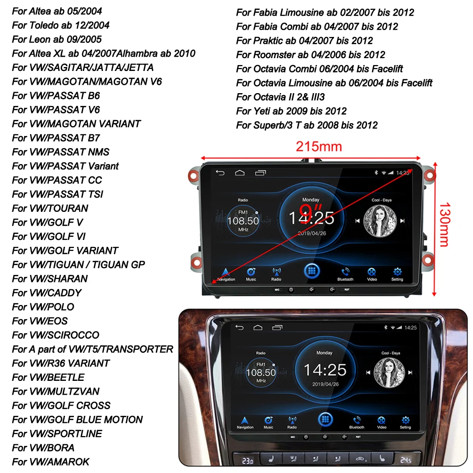 Android 8,1 для VW Passat Golf MK5 MK6 Jetta T5 EOS POLO автомобильный Стерео Авторадио Восьмиядерный 9 дюймов ips экран сенсорный gps Bluetooth
