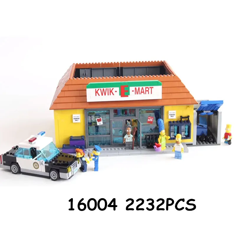16004 Совместимость 71016 KWIK-E-MART модель строительные блоки игрушки Кирпичи 16005 Совместимость 71006 модель инструмент для хобби