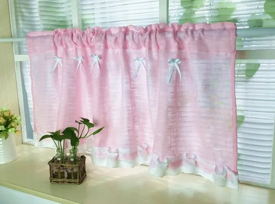ZHH римантический стиль кухонные занавески кофейные короткие панельные римская