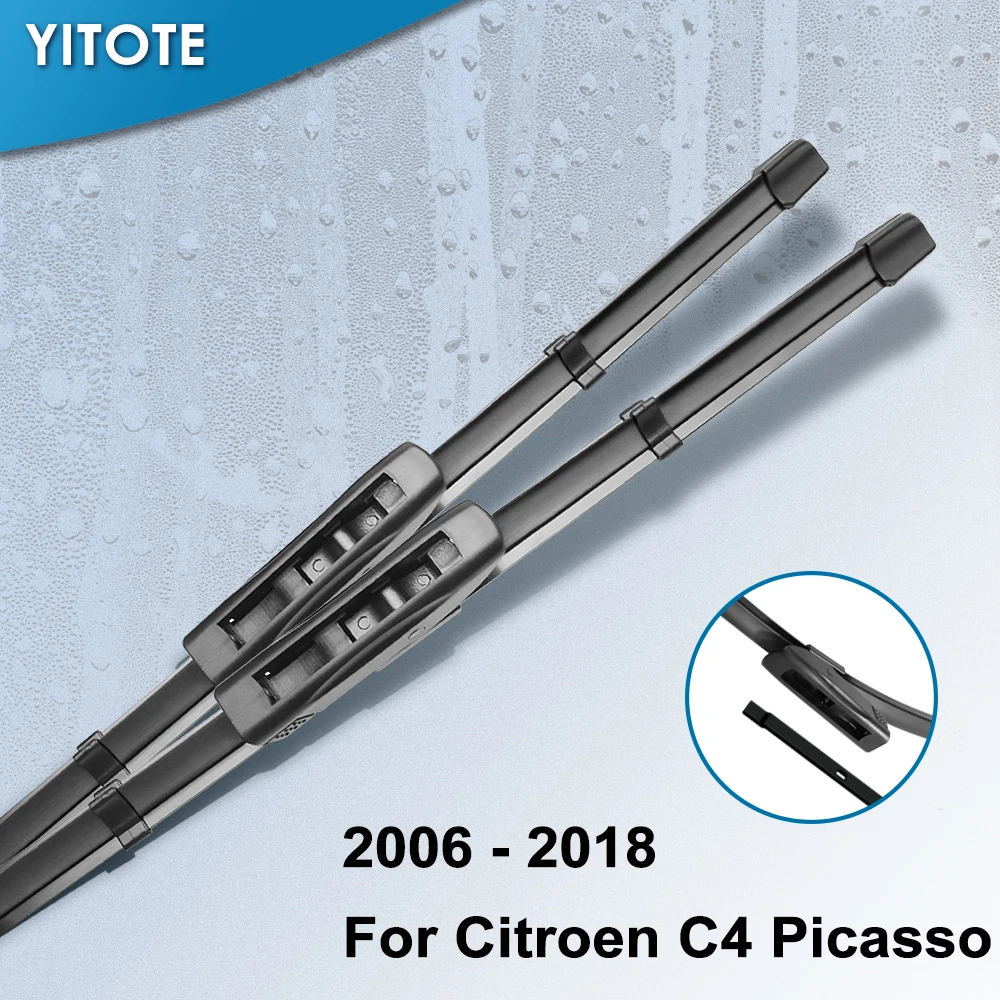 

YITOTE Wiper Blades for Citroen C4 Picasso 32"&30" Fit Side Pin / Bayonet Arms / Push Button Arms Model Year from 2006 to 2018