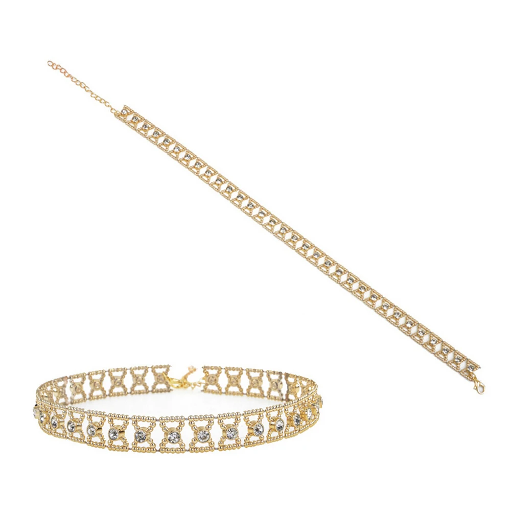 Women Clothing Accessories 1Pc Crystal Choker Necklace Supernatural Collar Chokers Jewelry Gold Chain | Украшения и аксессуары